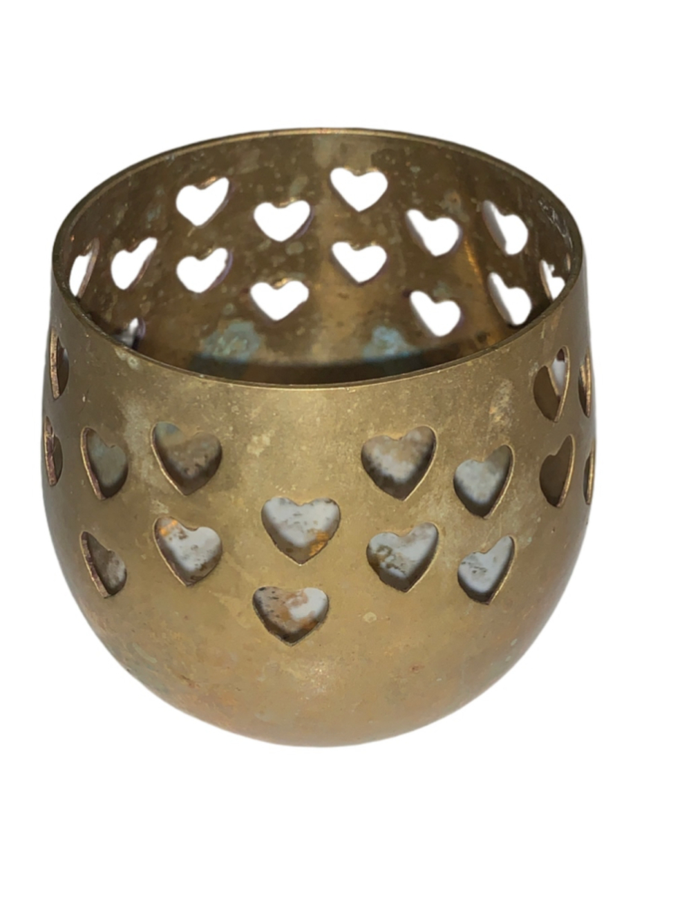 Unbranded Gold Heart Cutout Votive Candle Holder One Size